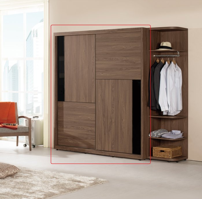 8號店鋪 森寶藝品傢俱f-01品味生活臥室系列132-2約克5尺拉門衣櫥