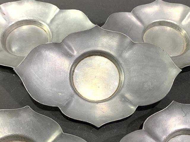 乾茂號造劍木瓜形老錫茶托杯托5客(968) | Yahoo拍賣