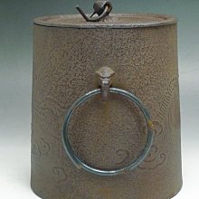 松果坊】日本茶道具釜師『佐藤淨清』作雲龍釜釣釜/筒釜共箱無補