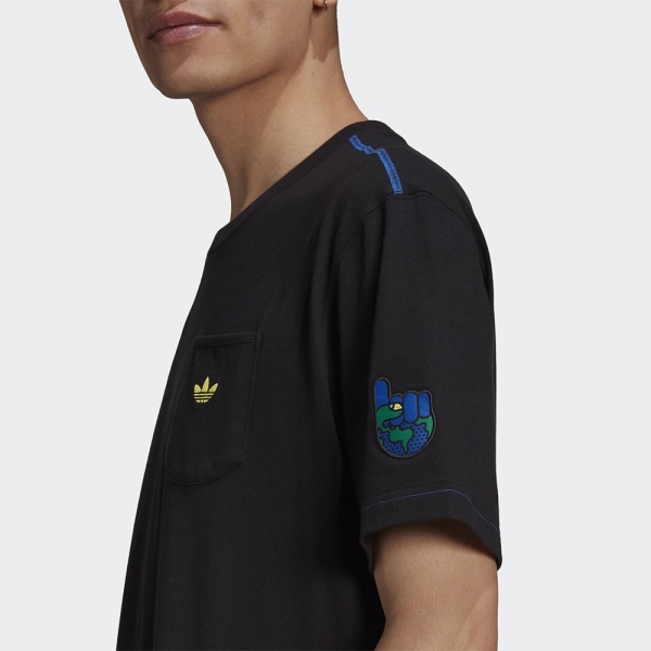 Adidas CRAIG & KARL 男裝短袖T恤休閒藝術人臉純棉黑【運動世界