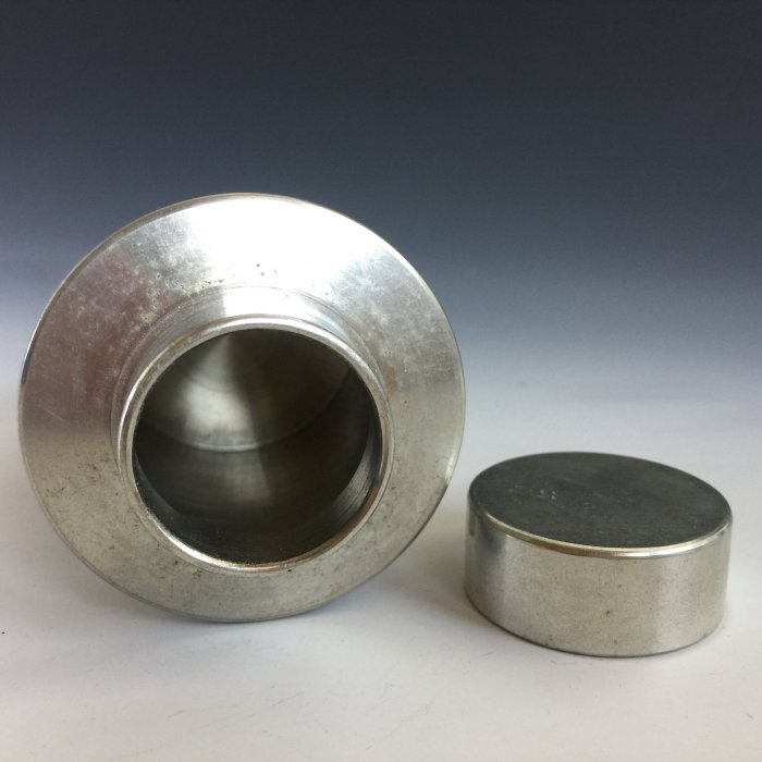 松果坊】日本金工『英祥堂』造錫罐錫茶入茶葉罐日本茶道具s120b