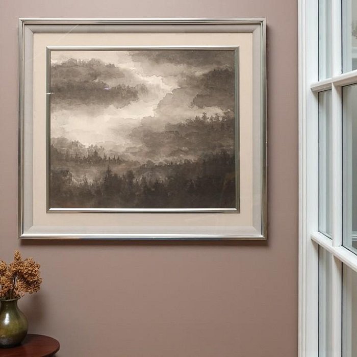 10/22結標長岡京展展覽作品京都名家八木美智夫大型手繪深山黎明XDJ0097