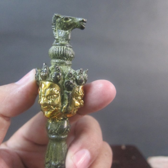 蕃薯糖}早期精緻造型*法器銅雕金剛降魔杵*金剛杵(860)招財開運擺件*祝