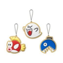 任天堂 超級瑪利歐 SUPER MARIO HOME&PARTY 軟膠吊飾 害羞幽靈 泡泡魚 汪汪【臺中恐龍電玩】