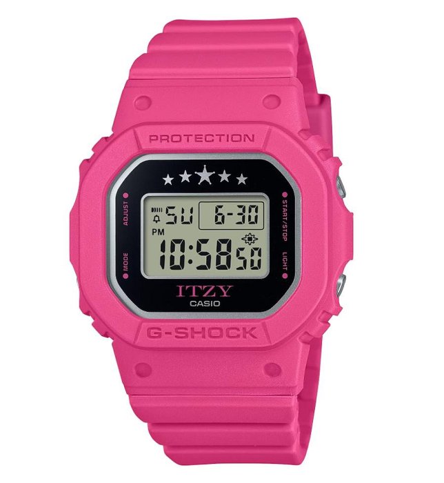 CASIO 卡西歐 G-SHOCK WOMEN x ITZY聯名 數位電子錶-桃紅 GMD-S5610IT-4A