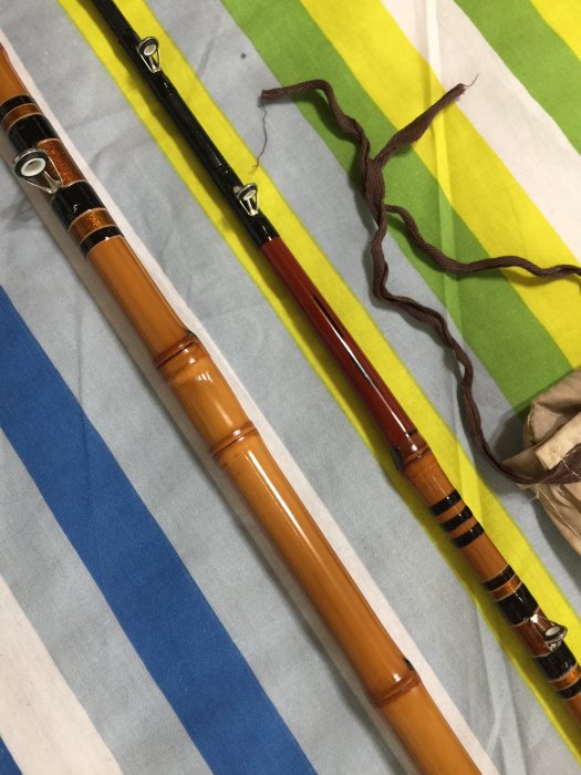 山形の和竿 日本製頂級鯨穗調竹竿江戶和竿名師手作小物並繼船竿197cm 六尺半