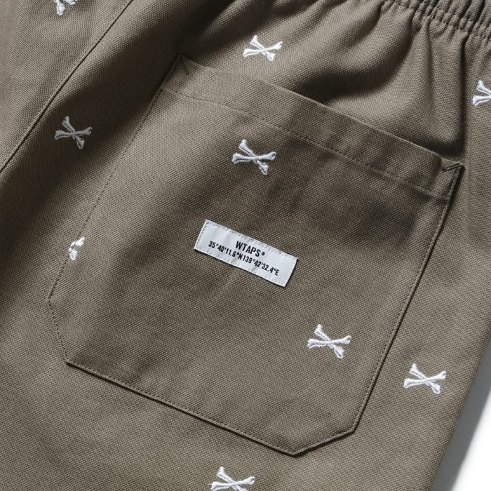 希望商店】 WTAPS SEAGULL 03 SHORTS COTTON 22SS 刺繡骨頭短褲