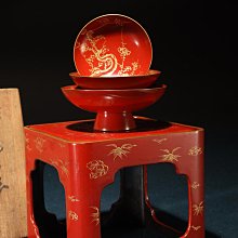 漆塗　木盃　丁字台付　松竹梅　三ッ組盃 3/19結標日本漆器松竹梅金蒔繪三ツ組祝盃附盃台共箱CEC0503 -漆碗漆盤