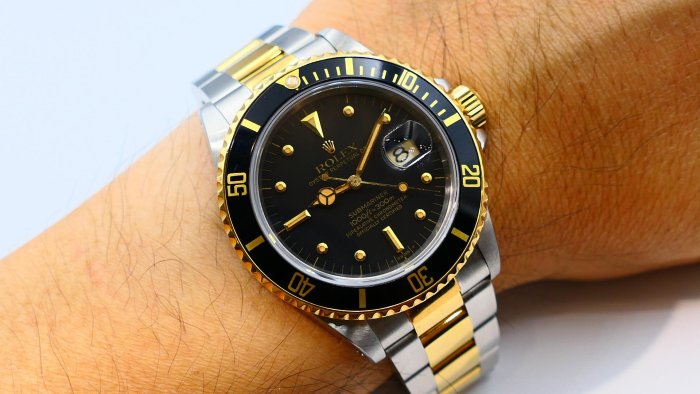 【美好時光】勞力士ROLEX極品黑色鉚釘面16803 !