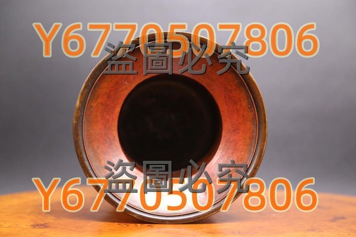 池坊花器《木下保好作唐銅制雕金尊式花瓶》 日本花道具日本古董銅花瓶