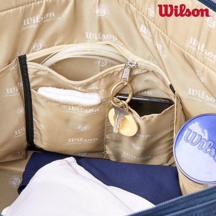 【曼森體育】Wilson ROLAND GARROS 2026 LARGE DUFFEL 圓筒包 海軍藍 法網系列