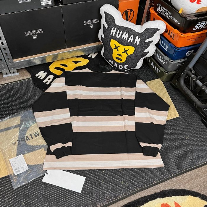 希望商店】WTAPS VATOS LS TEE. COTTON 20SS 寬版條紋長袖T恤| Yahoo拍賣