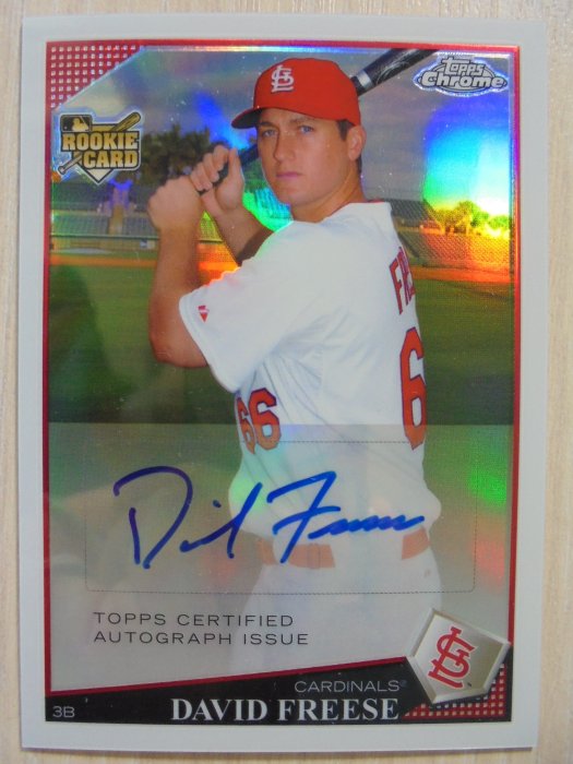 Topps Chrome RC Refractor Auto 新人簽名亮面世界大賽MVP David 