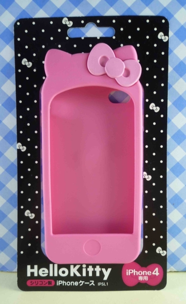 【震撼精品百貨】Hello Kitty 凱蒂貓~HELLO KITTY iPhone4矽膠手機殼-粉蝴蝶結