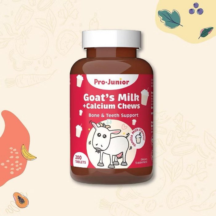紐西蘭🇳🇿Prolife 兒童款Junior Goat Milk & Calcium高鈣羊奶片200粒 — 美人魚代購