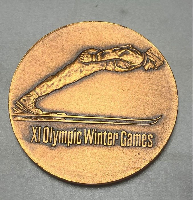 收藏★1972年札幌奧運會紀念銅獎牌