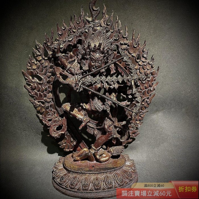 古董，明代佛像，藏友旧藏寄賣，青銅製古美術品，高3⃣️1⃣️cm，重4100克 舊藏純銅佛像作明佛母老銅佛像西藏老佛像皮殼老氣老味十足古玩雜項