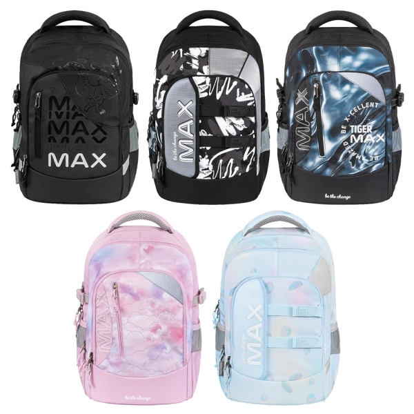 *Tiger Family MAX系列 超輕量護脊書包(摺疊版)-水母世界/黑龍神獸/銀河星辰/黑白塗鴉/甜心泡泡