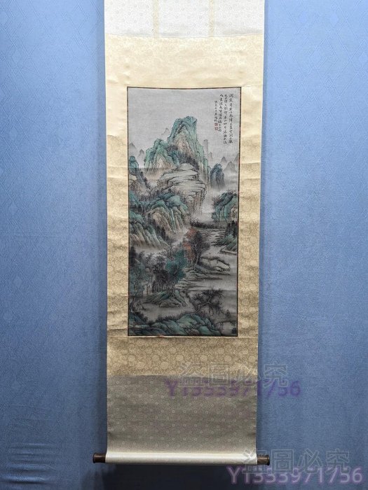 LL 148 吳湖帆紙本山水40.3X90.2 【古藝堂】 | Yahoo拍賣