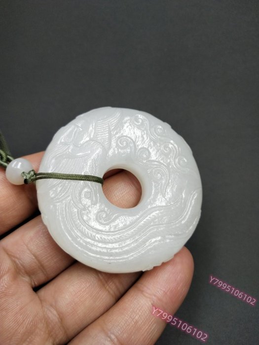 明清玉器老玉古玉和田玉羊脂白玉籽料龍鳳呈祥玉壁老貨藏品收藏【盛閣靜