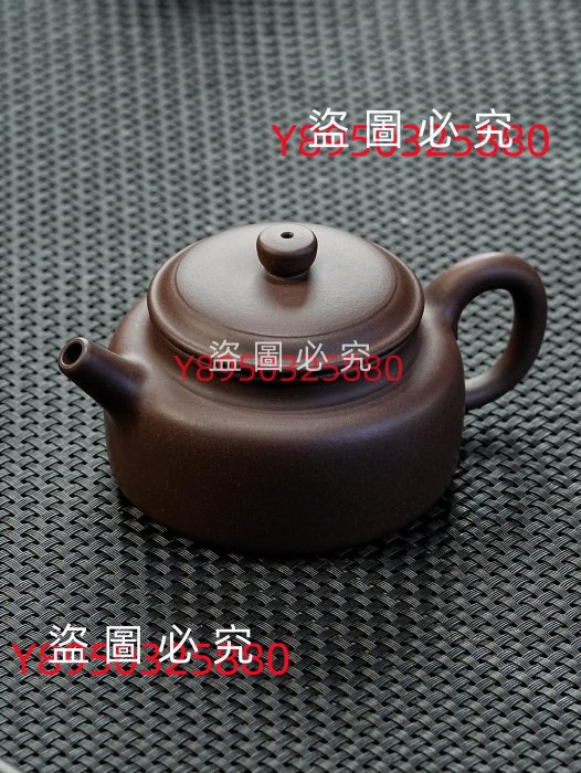 德钟（袁朝舟版） 紫砂壶紫泥180cc 半手工制袁朝舟师打样复刻古董古玩