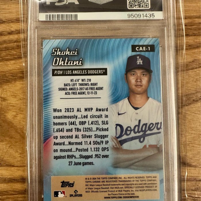 大谷翔平PSA 9鑑定卡2024 Topps Chrome All‑Etch Shohei Ohtani 