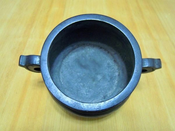 CK720 時代物【永世之宝款（永世之寳）】老銅双魚耳炉・銅双耳香炉・銅香炉・銅香爐・古銅製香炉 重量452g