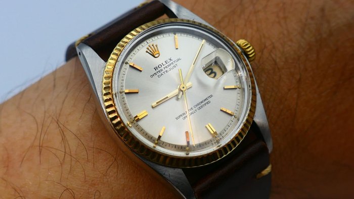 【美好時光】少見半金款銀面1973年份ROLEX勞力士經典款1601自動上鏈1570機芯 ( 16013 16233等參考）