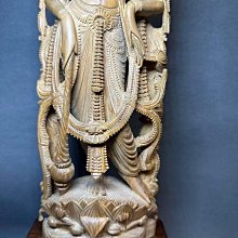 印度白檀木雕弁財天觀音佛教美術佛像古董木像木製佛教| Yahoo拍賣