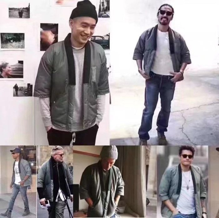 拍賣唯一】VISVIM 15AW SANJURO KIMONO DOWN JKT 泥染初代羽絨道袍藝人