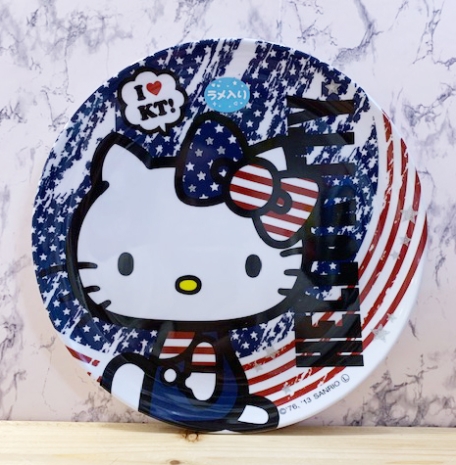 【震撼精品百貨】凱蒂貓 Hello Kitty~日本SANRIO三麗鷗 KITTY 美耐皿盤子/塑膠盤-美國*32641