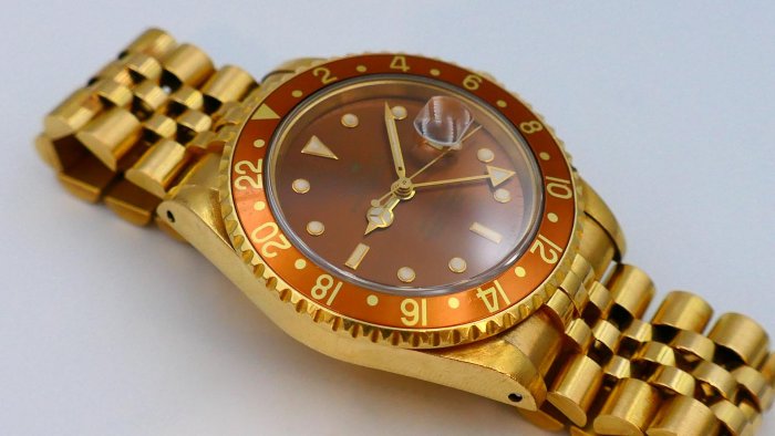 【美好時光】勞力士ROLEX極品老金勞16718虎眼色面全金款GMT( 16758 116718 126718參考)