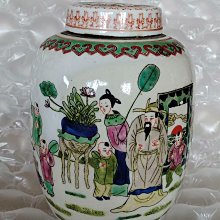 嚴選晚清同治老粉彩茶葉罐，日本回流大開門珍藏罐，手工製作胎質