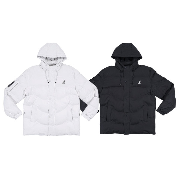 KANGOL 外套 黑 奶灰 科技保暖 防風 連帽外套 中性 6555144009 6555144020