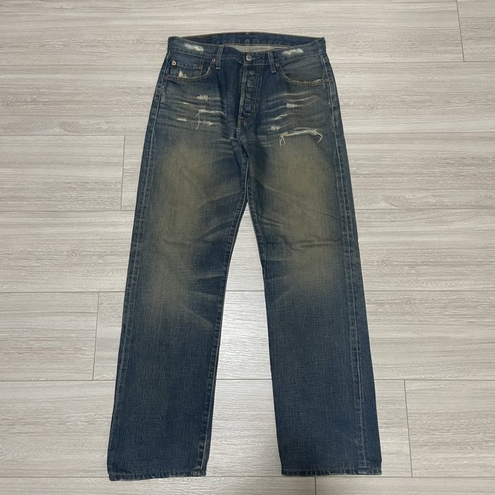 Levi's levis 04501-0121 W30 L34 501刷色小破壞直筒牛仔褲502 501 505 504