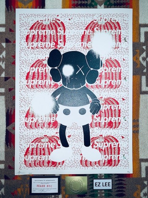 DEATH NYC ⭐️CAWS⭐️草間弥生 death nyc 世界限定100枚 KAWS 草間彌生 かぼちゃ - メルカリ