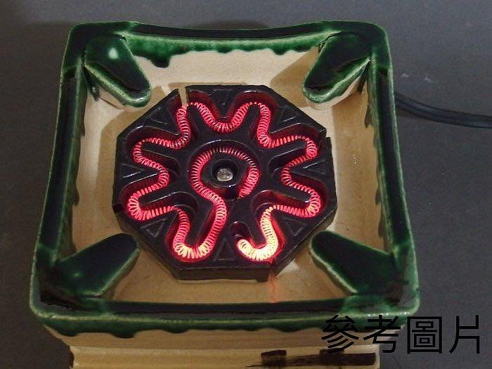 ☆清沁苑☆日本茶道具~野々田商店織部卓上江戶火鉢電熱器附鐵網~d843