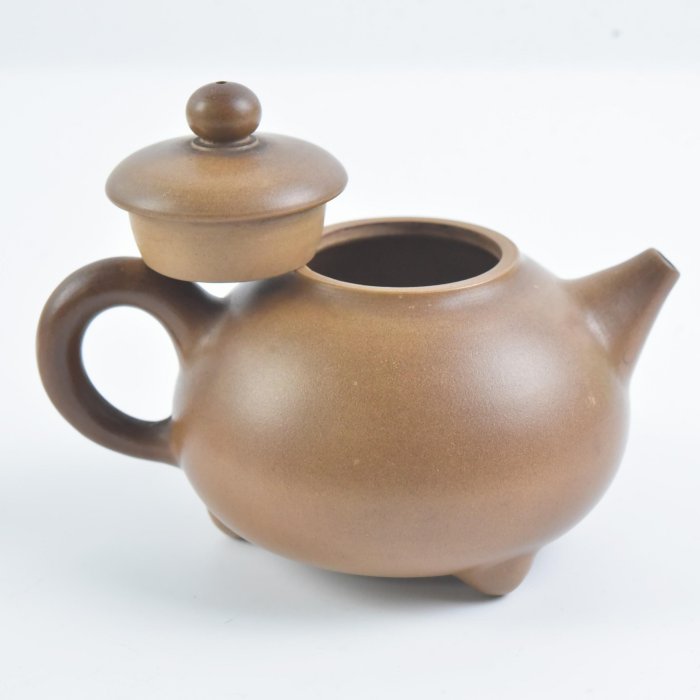 茶壺 uk120-L，純銀銀壺槌紋鳳凰口（大） 約0.2L ，彎手把泡茶銀壺