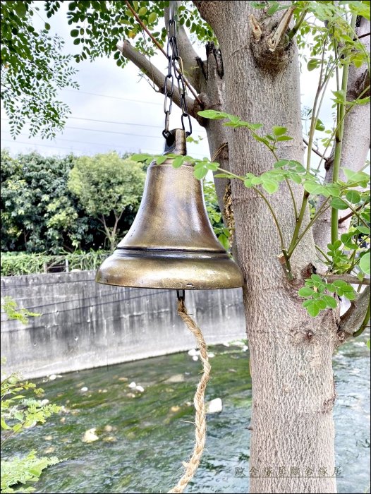 台灣製招財金色仿古純銅大門鈴(大) 金屬鈴噹敲鐘搖鈴銅鈴招財鈴噹居家