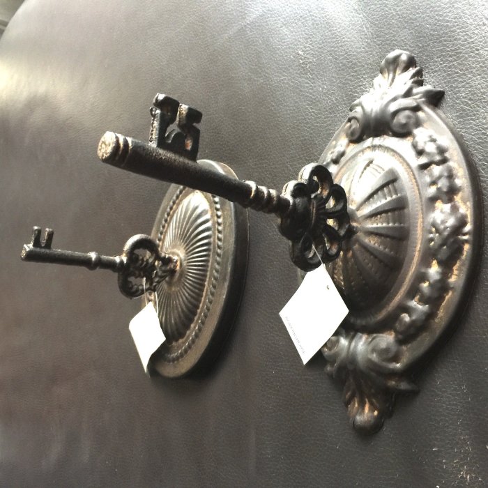 古典歐風鑰匙造型壁飾/壁掛/花架/庭院花盆掛勾/仿古鑄鐵居家裝飾～生活工場