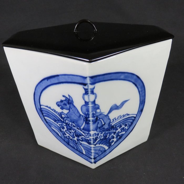 水指角形菱形染付水指道光年製茶道具茶之湯| Yahoo拍賣