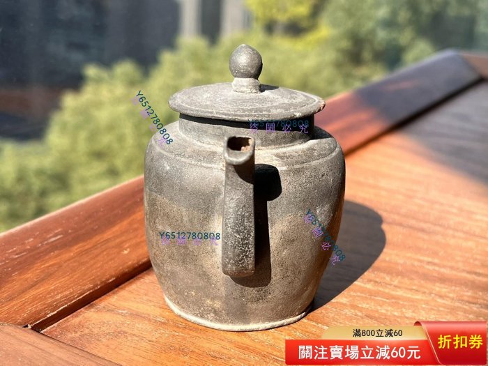 古錫六方式茶壺｜清末〜民国初期 清末民初老錫壺【前門外打磨合義號】 一個有意思的老錫壺，清末民初的