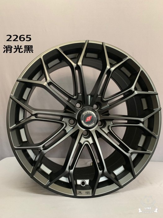 CR輪業 全新 北德文 2265 17吋鋁圈 平光黑 5X114 5X108 5X100