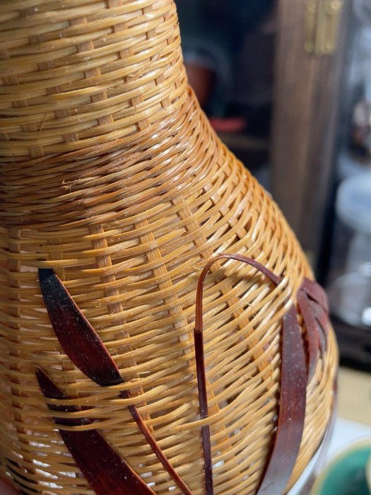 嚴選日本回流竹絲扣瓷花瓶，早期全包底工藝，高18.5cm， SIXTIES