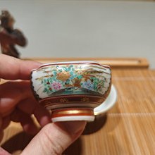 嚴選日本回流明治大正時期九谷燒茶杯，雙面開窗手繪珍藏限量僅2個九谷