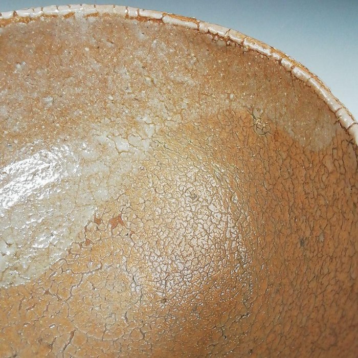T702茶碗『唐津茶碗』『鏡山窯井上東也作』共箱抹茶碗茶道具