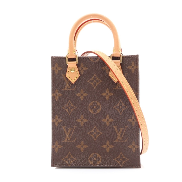 LOUIS VUITTON LV 路易威登 棕色 原花帆布 Petit Sac Plat 肩背包 M69442 【二手名牌BRAND OFF】