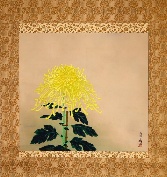 掛け軸　日本画 安田靫彦［朝顔］絹本　木箱！ 掛け軸 日本画 安田靫彦［朝顔］絹本 木箱！ - メルカリ