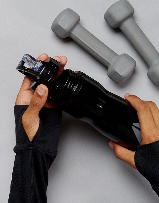 CodE= REEBOK METAL WATER BOTTLE 不鏽鋼運動水壺(黑灰) BP8844