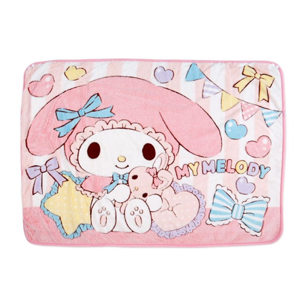 【震撼精品百貨】My Melody 美樂蒂~日本SANRIO三麗鷗 美樂蒂披肩毛毯100×70cm 坐姿*13771
